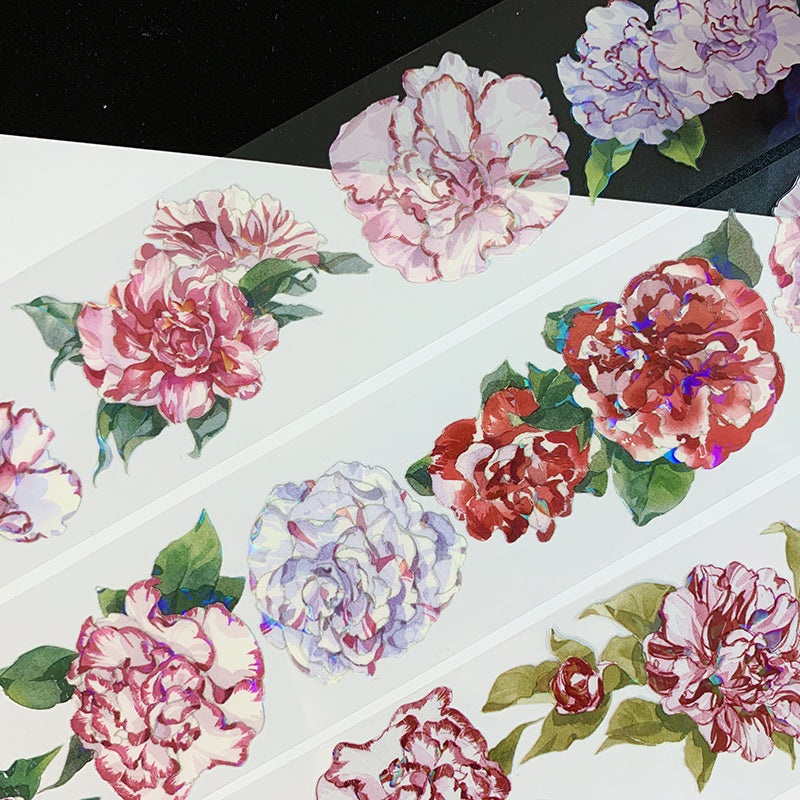 5.5cm*150cm Camellia PET Shell light tape