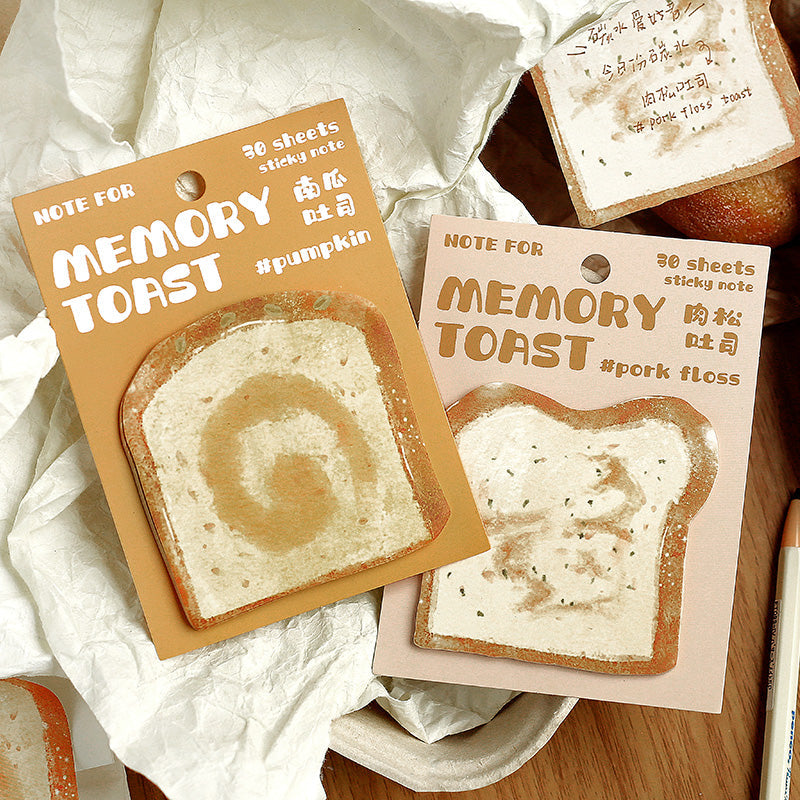 30PCS Memory bread series note paper