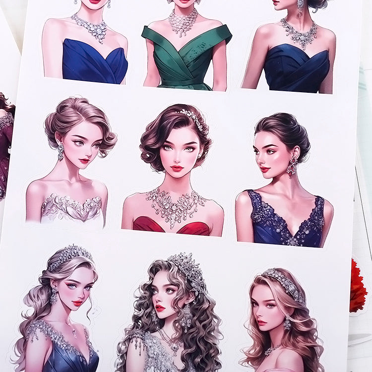 37PCS Banquet girl sticker