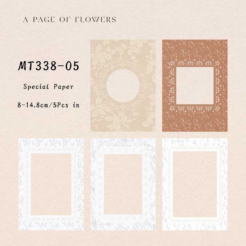 5PCS Enjoy The Time Alone Series material paper