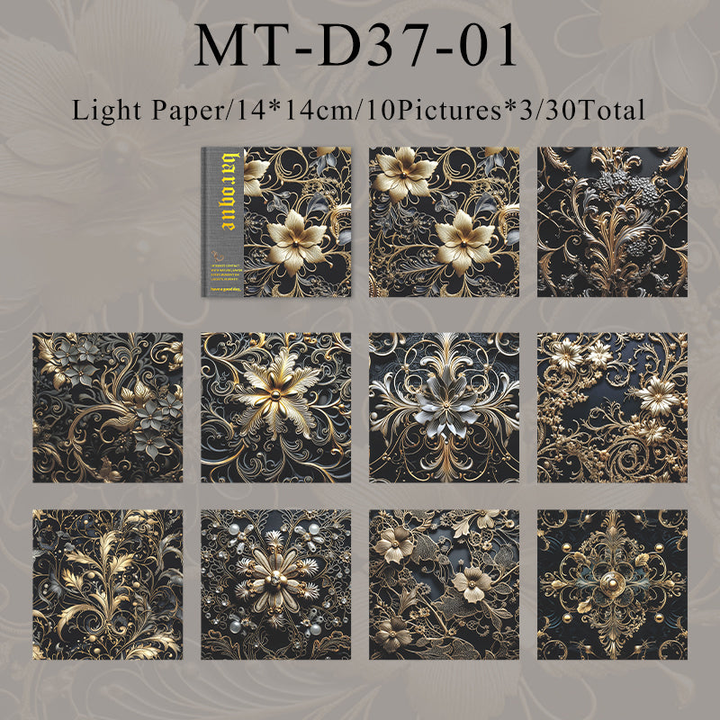 30PCS Passionate Baroque series material paper