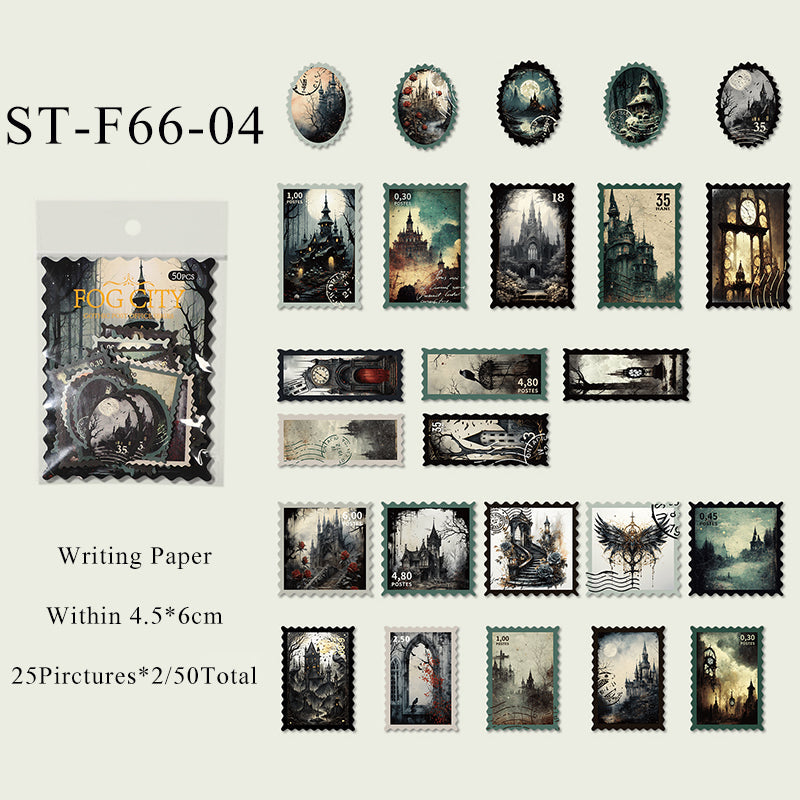 50PCS Gothic Post Office series sticker