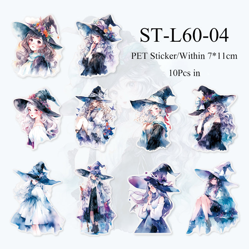 10PCS Witch's Tales series sticker