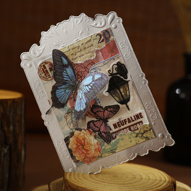 42PCS Vintage Butterfly Dream series material paper