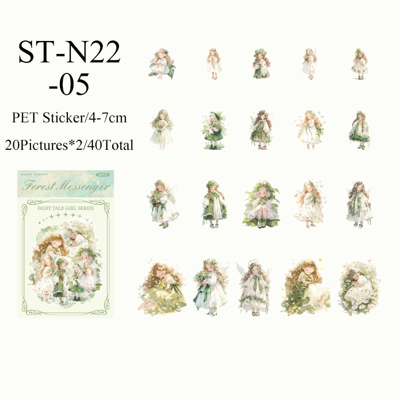 40PCS Fairy tale Girl series sticker