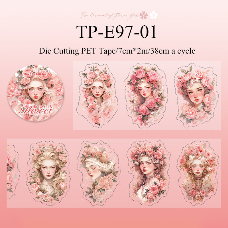 Flower God Covenant series Die Cutting PET Tape