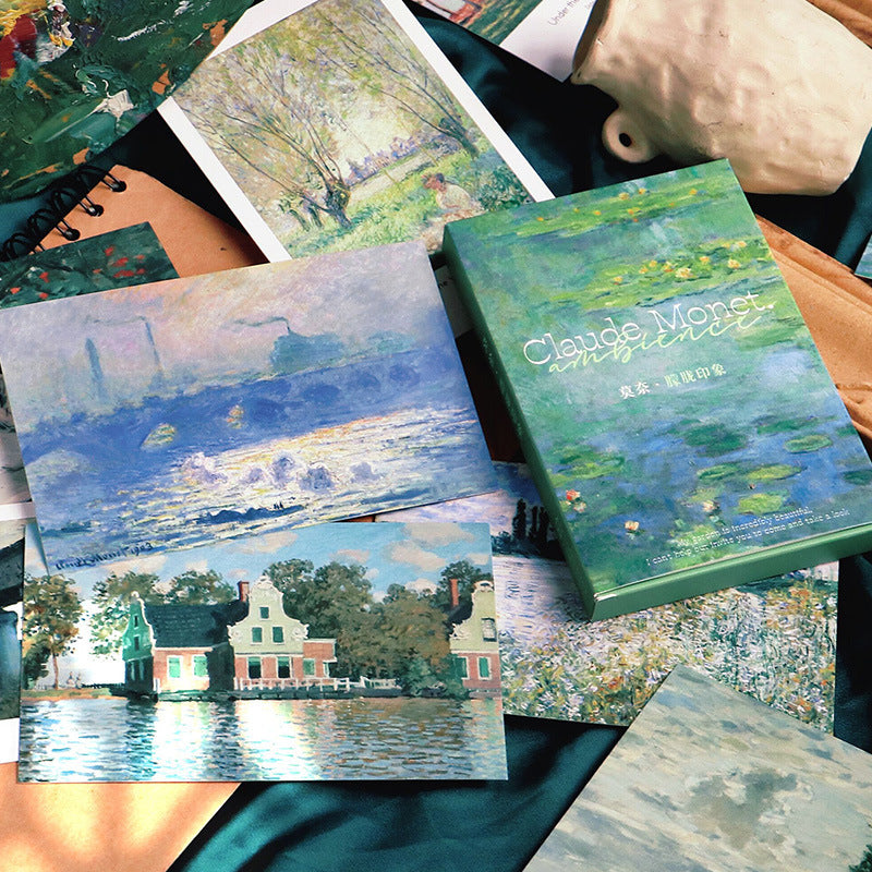 30PCS Monet Hazy Impression series postcard