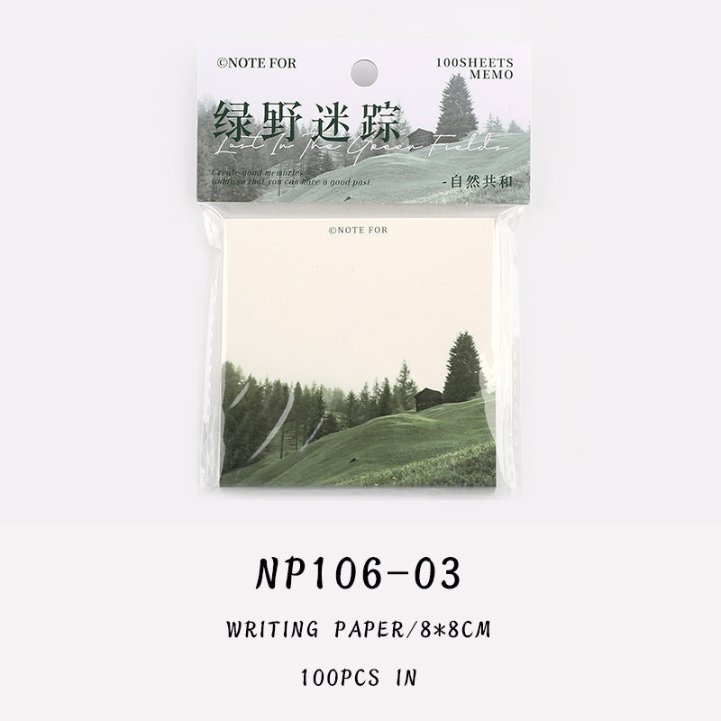 100PCS Nature Republic series note paper