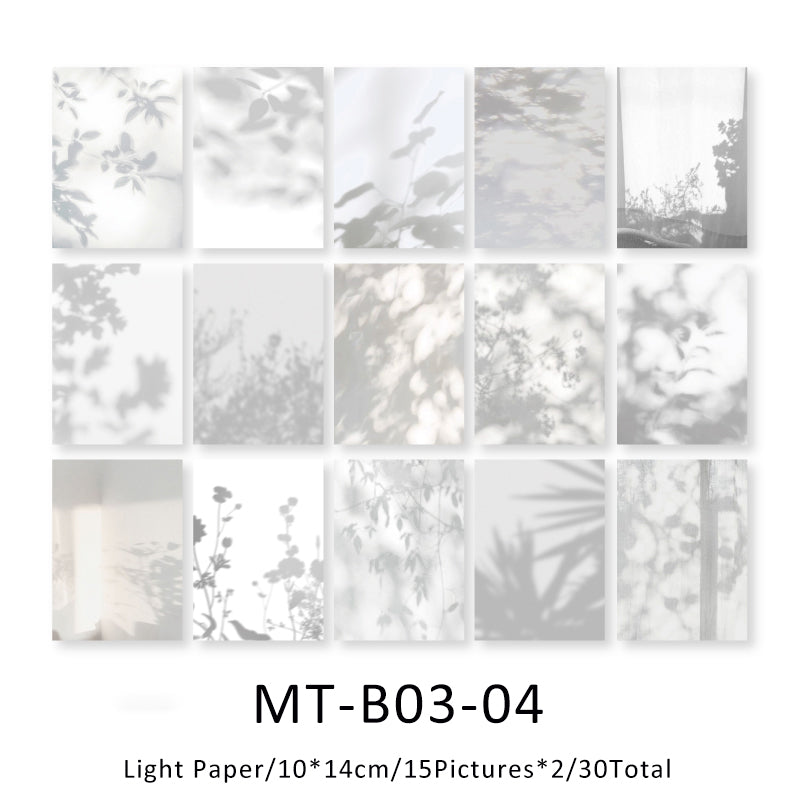 30PCS Light Market series material paper