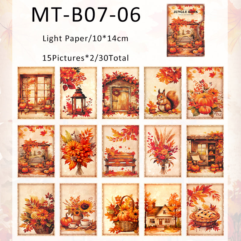 30PCS Jungle book series material paper