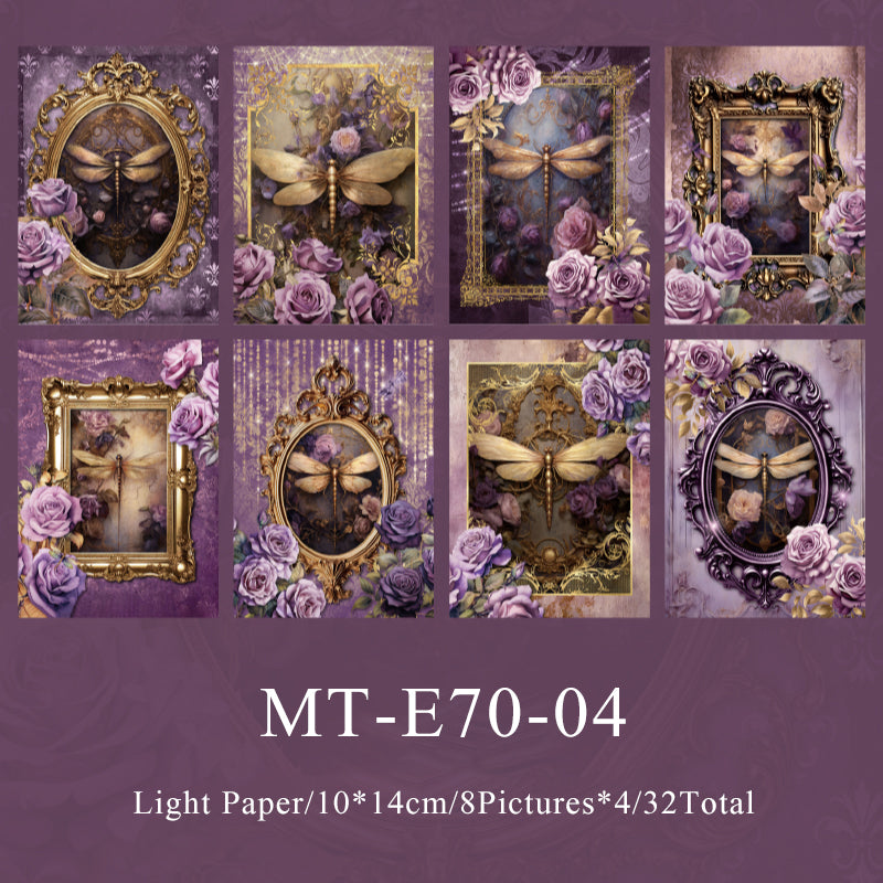 32PCS Baroque dream series material paper