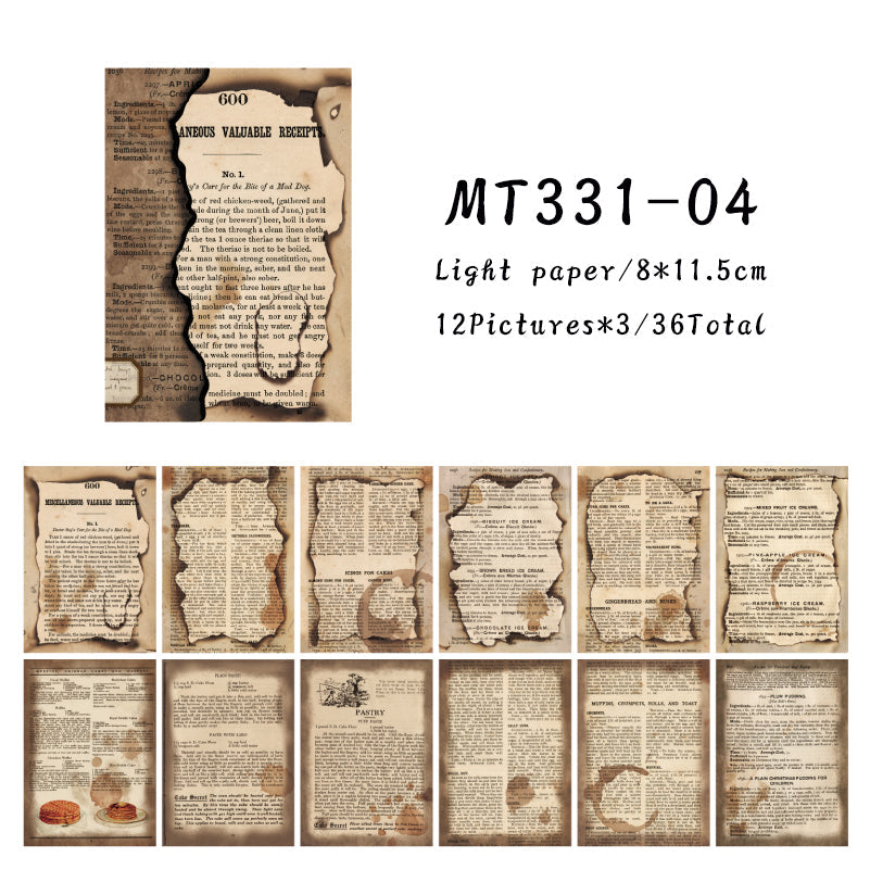 36PCS Forgotten collection Cabinet series material paper