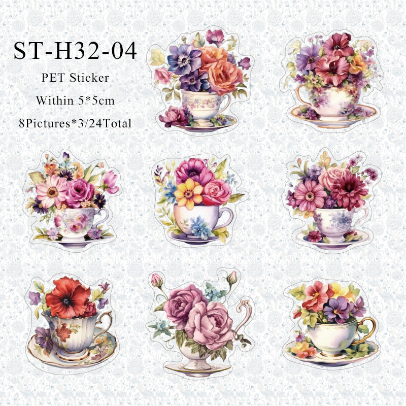 24PCS Years left fragrance series sticker