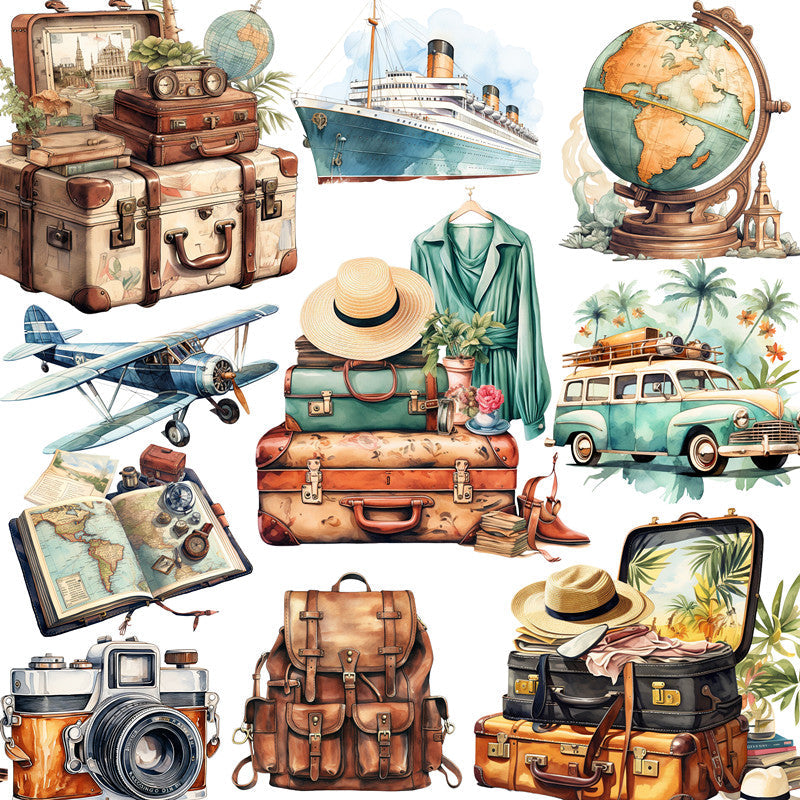 20PCS Travel diary sticker