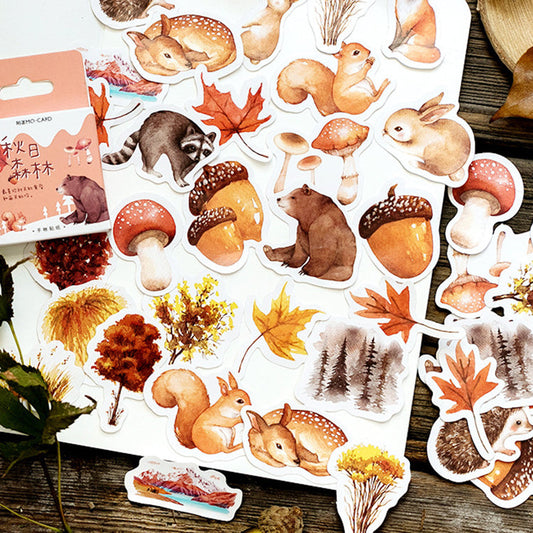 46PCS Autumn forest series sticker