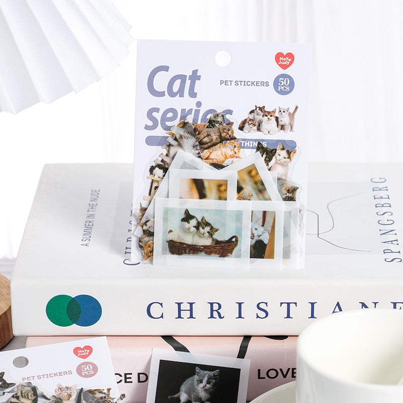 50PCS The spirit of all things cat series sticker