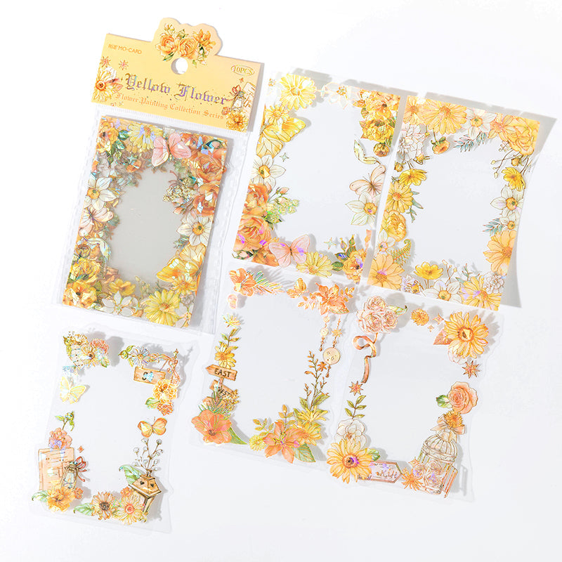 10PCS Flower painting collection series sticker