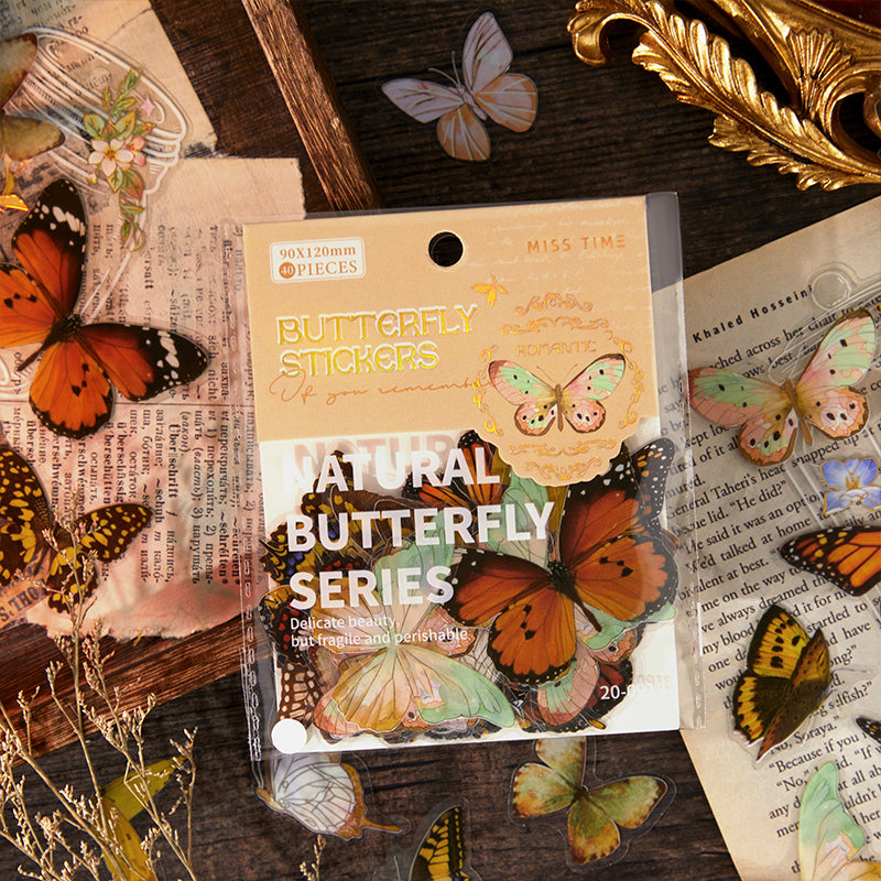 40PCS Butterfly Nature Series sticker