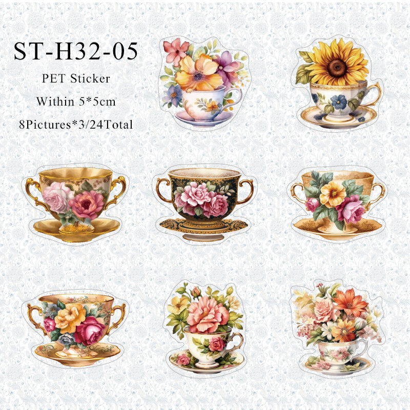 24PCS Years left fragrance series sticker