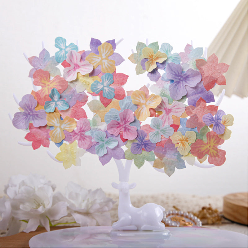 30PCS Spring Flower shadow series material paper