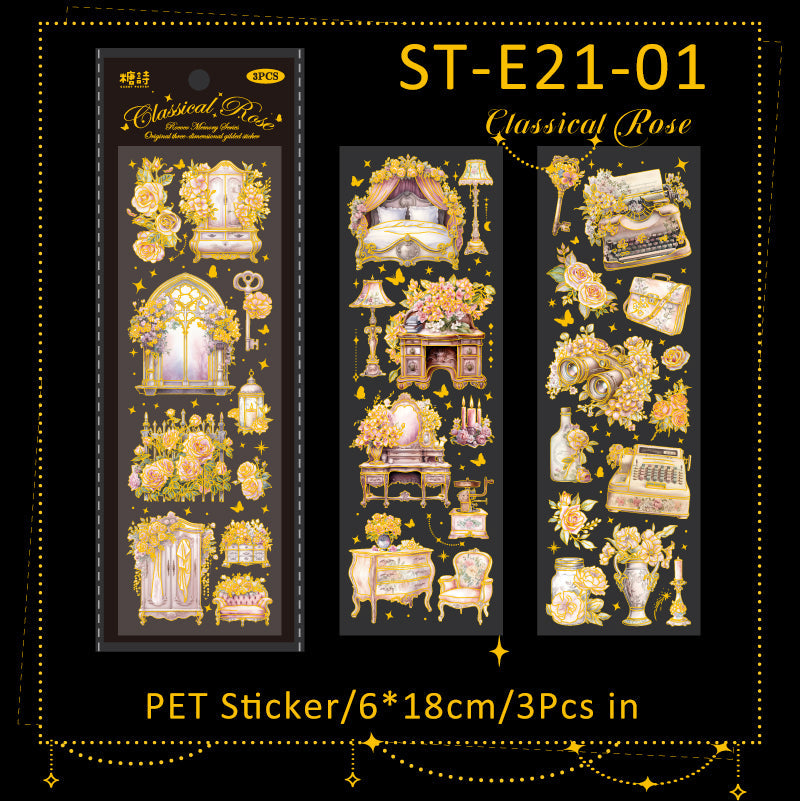 3PCS Rococo Memory series sticker