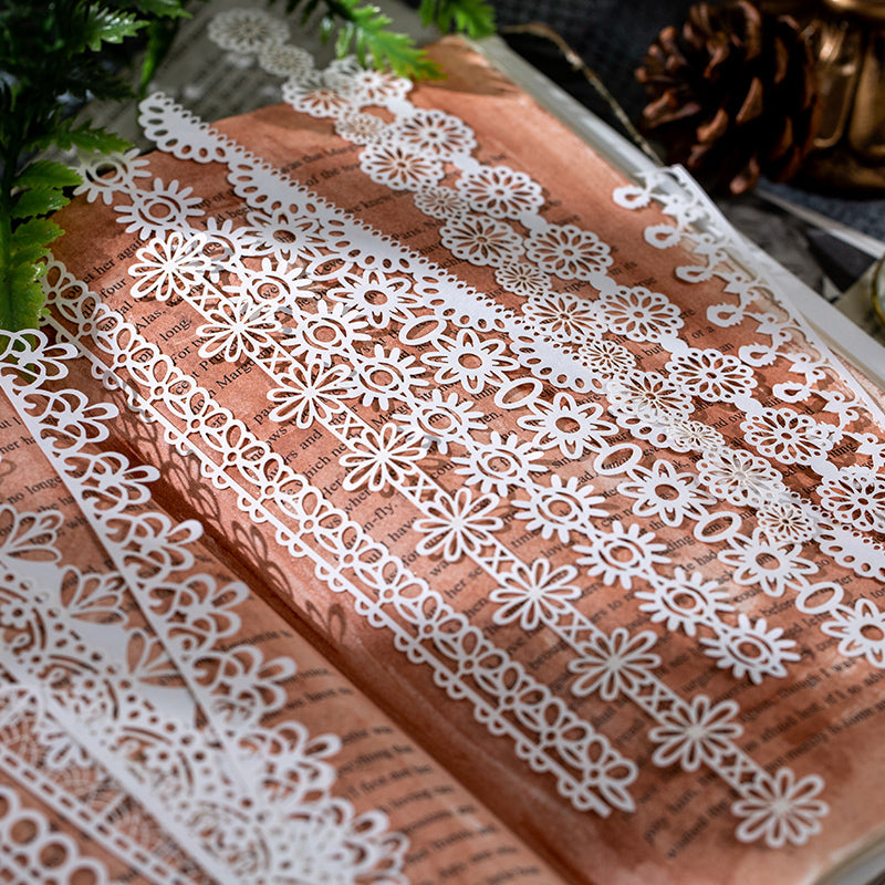 16PCS Lace waltz series material paper