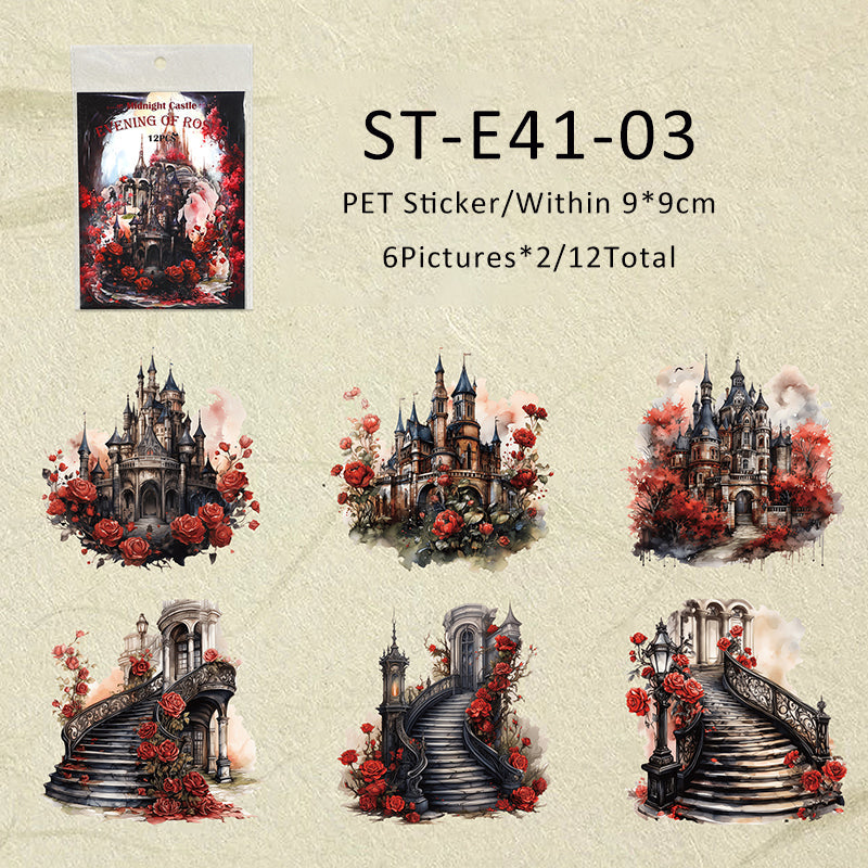 12PCS Midnight Castle Series sticker