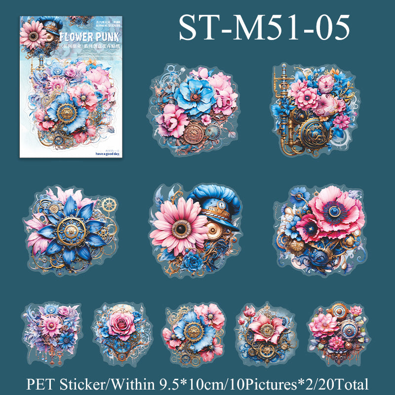 20PCS Flower punk series sticker