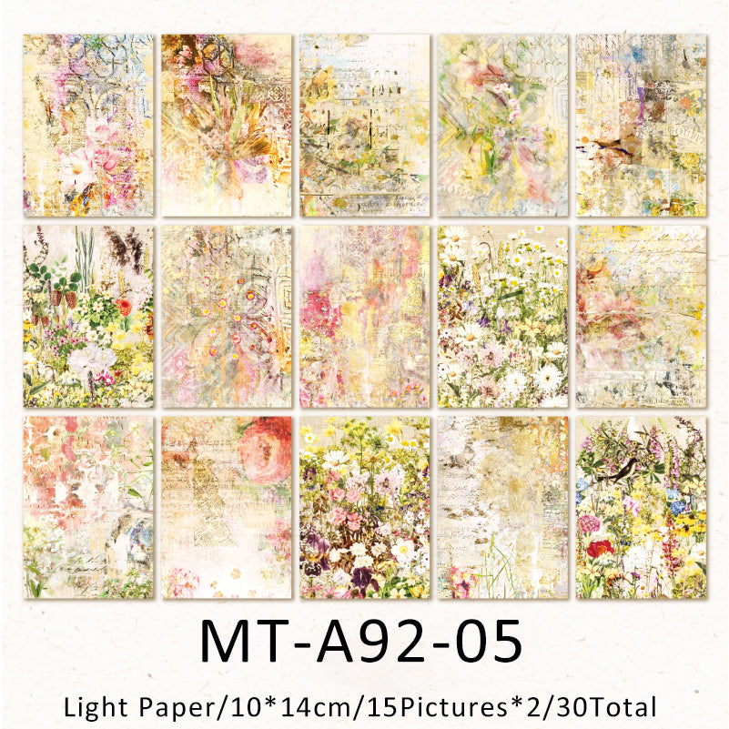 30PCS Art poster series material paper