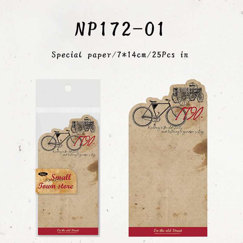 25PCS Small Town Store Series note paper