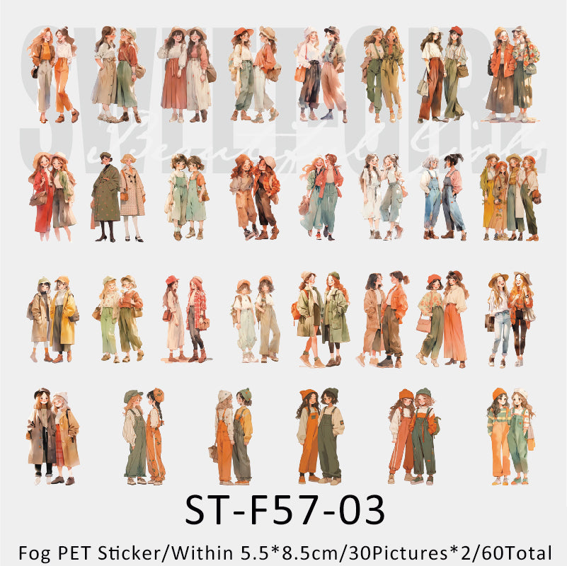 60PCS Girlishness series sticker