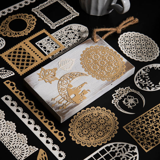 50PCS Lace Quest series series material paper