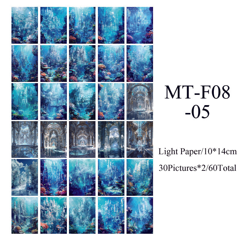 60PCS Pieces of Time series material paper