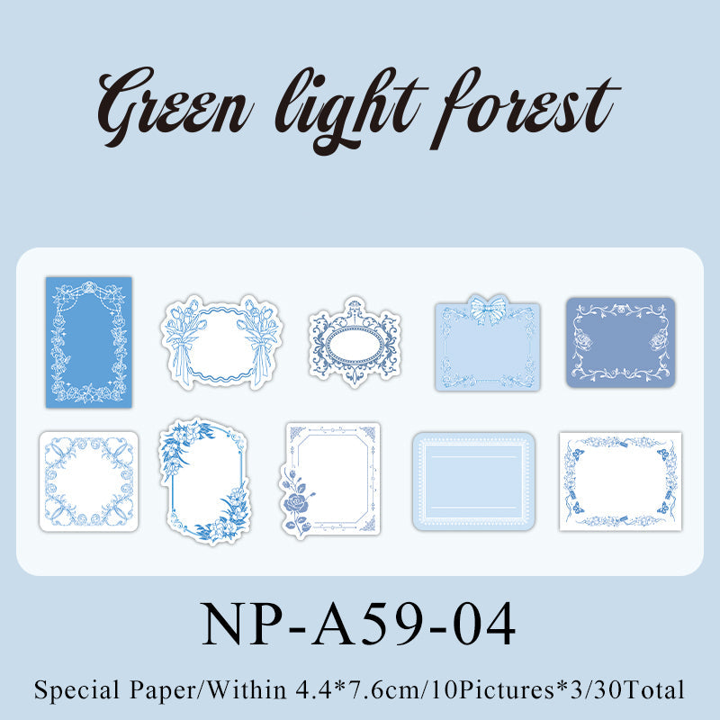 30PCS Gentle old dream series note paper