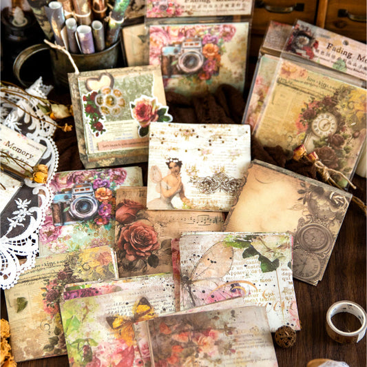 30PCS Faded Memories Series material paper