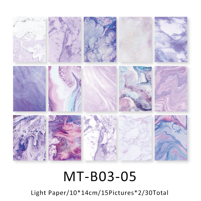 30PCS Light Market series material paper