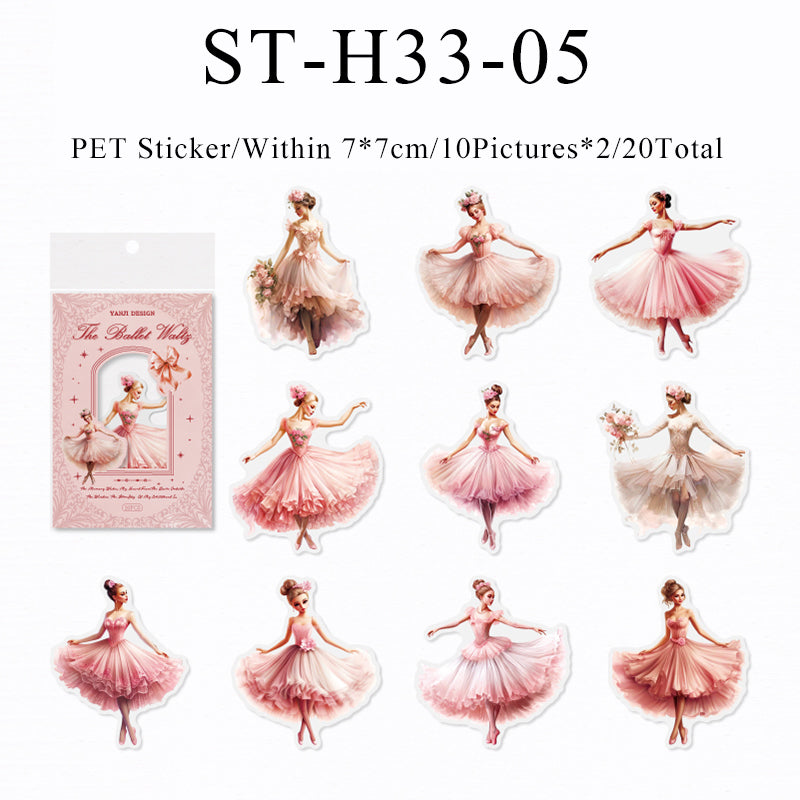 20PCS Ballet Waltz series sticker