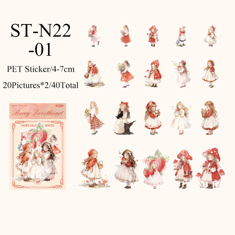 40PCS Fairy tale Girl series sticker