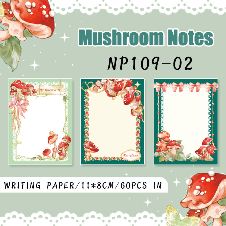 60PCS Mushroom Notes Series note paper