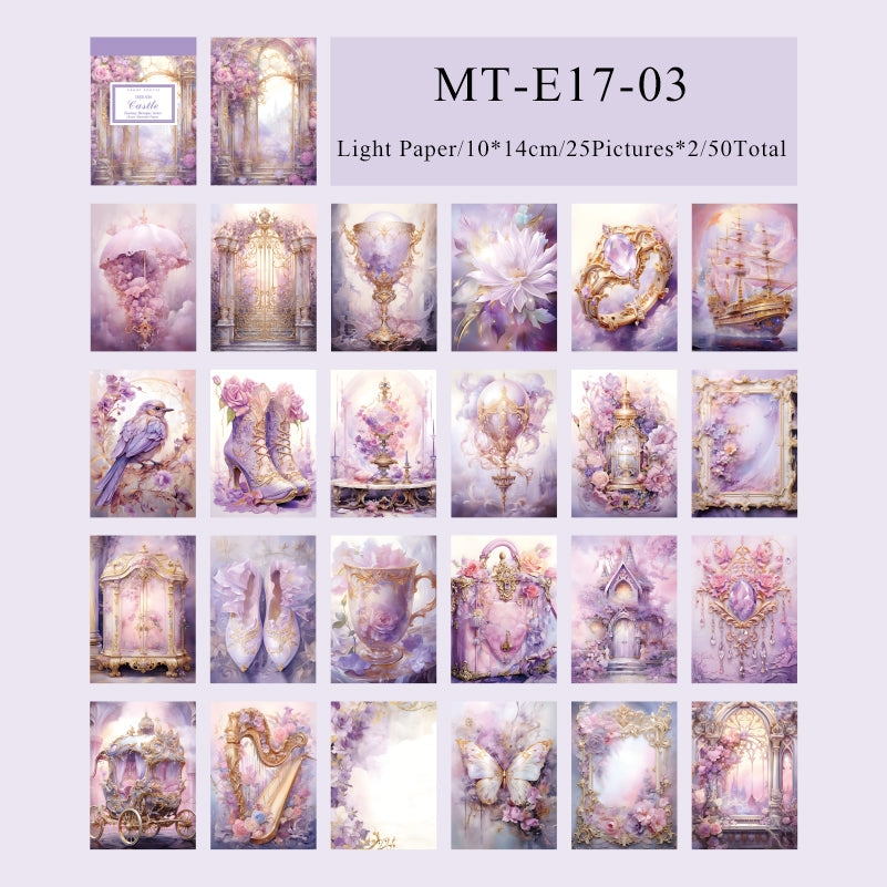 50PCS Fantasy Baroque series material paper