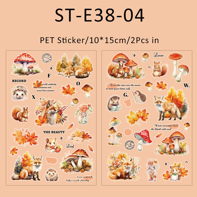 2PCS Pet Garden series sticker