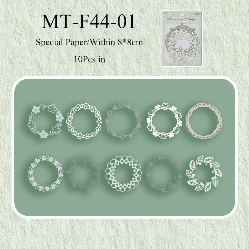 10PCS Manor Past Series material paper