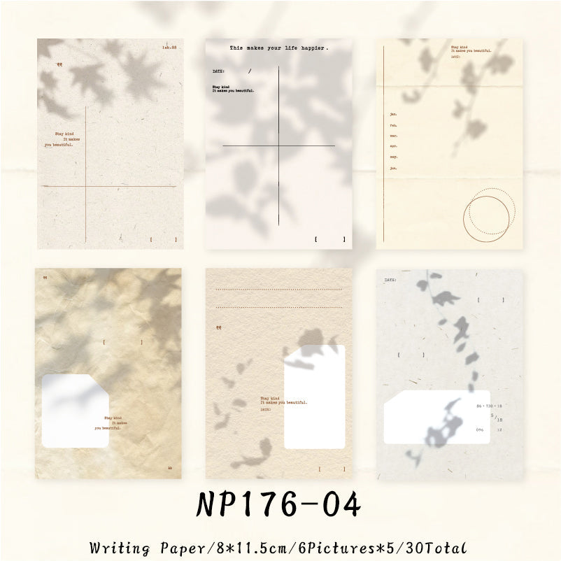 30PCS Nikko Flower Island series note paper