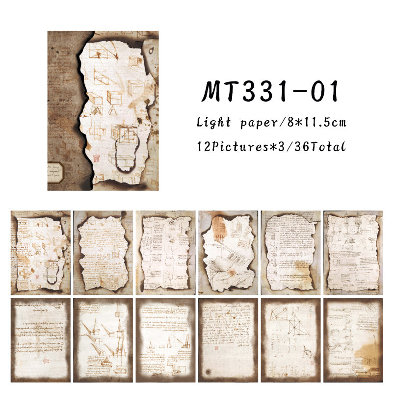 36PCS Forgotten collection Cabinet series material paper