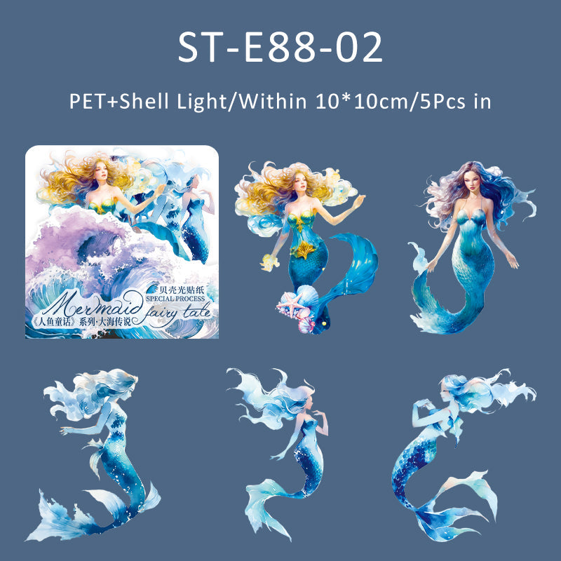 5PCS Mermaid Fairy tale Series sticker