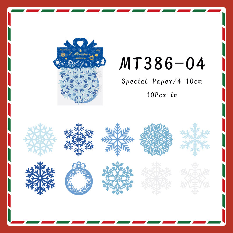 10PCS Christmas carol Series material paper