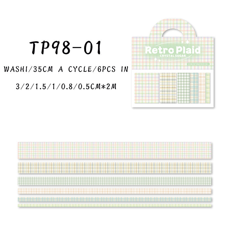 Vintage plaid series washi tape