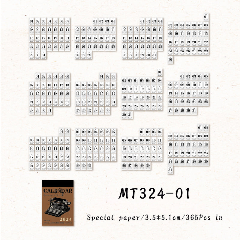 365PCS Retro old things series material paper