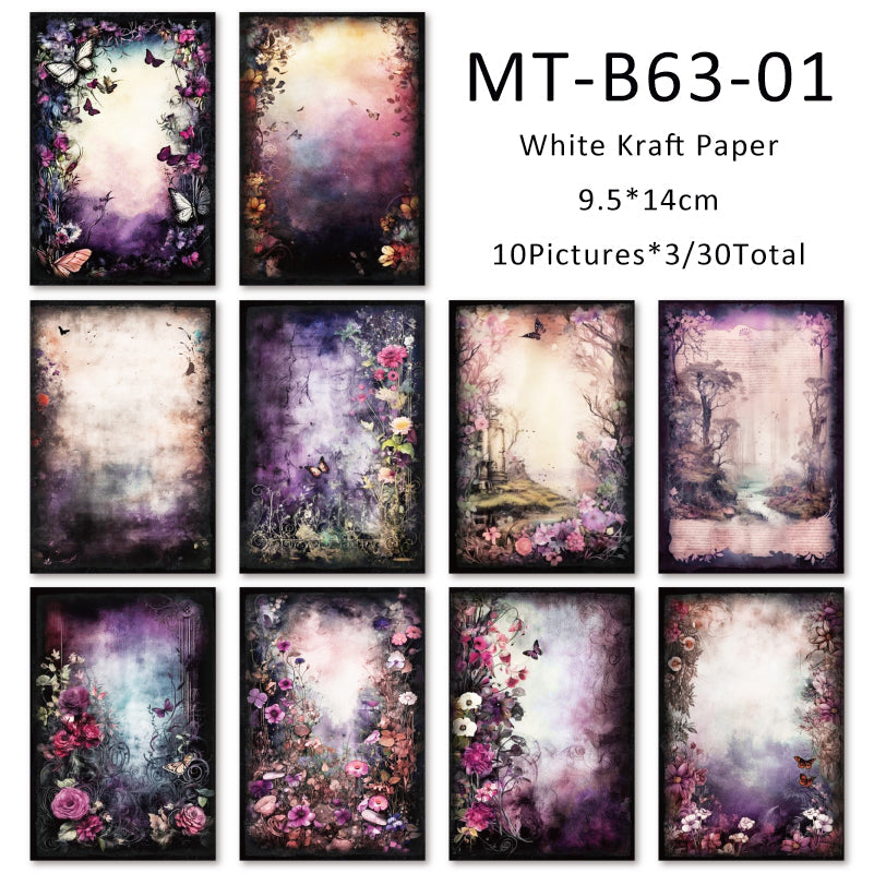 30PCS Dreamland series material paper