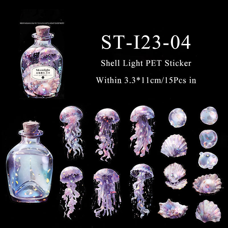 15PCS The Magic Sea Tide series sticker